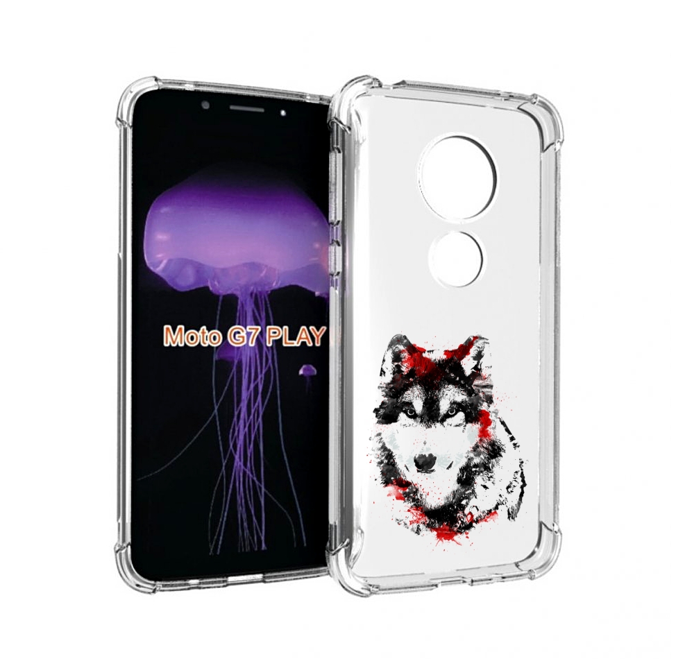 

Чехол MyPads кровавый волк для Motorola Moto G7 Play, Прозрачный, Tocco