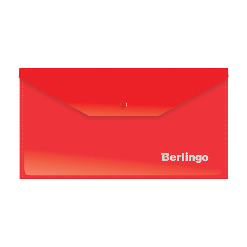 

Папка-конверт на кнопке Berlingo, С6, 180мкм, красная, (5шт.), Красный