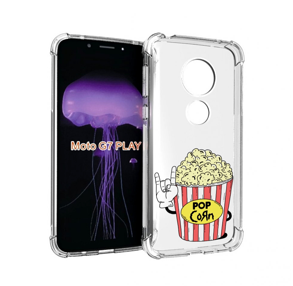 

Чехол MyPads крутой попкорн для Motorola Moto G7 Play, Прозрачный, Tocco