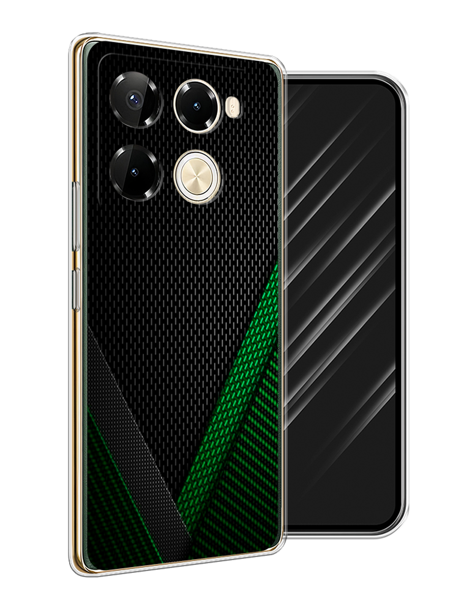 

Чехол Awog на Infinix Note 40 Pro 5G/Note 40 Pro Plus "Зеленый карбон", Черный;зеленый, 3105950-1