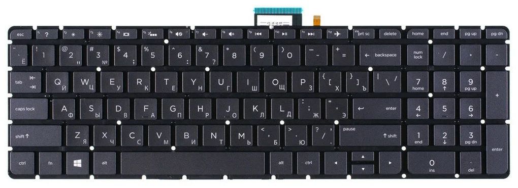 Клавиатура для ноутбука HP Envy 15-AE011UR черная