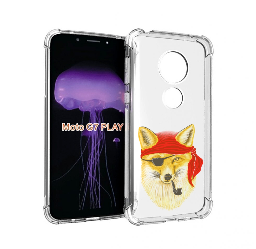 

Чехол MyPads лиса-пират для Motorola Moto G7 Play, Прозрачный, Tocco