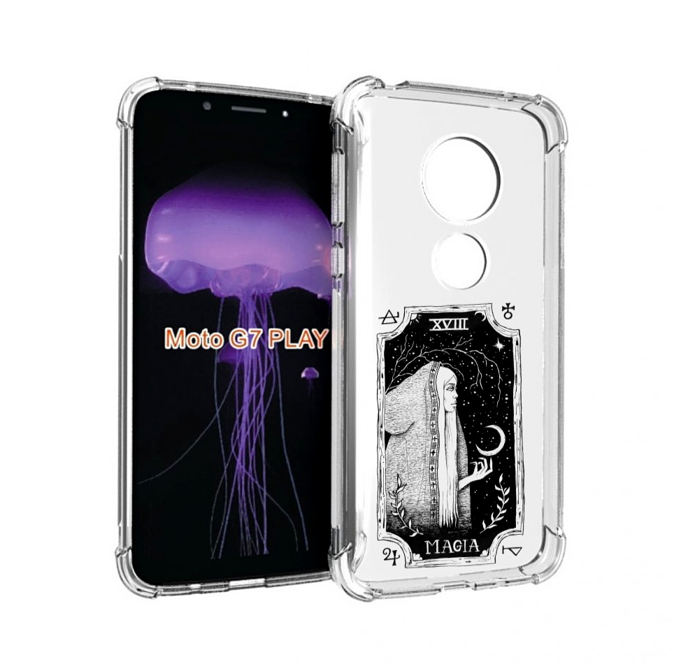 

Чехол MyPads лунная магия для Motorola Moto G7 Play, Прозрачный, Tocco