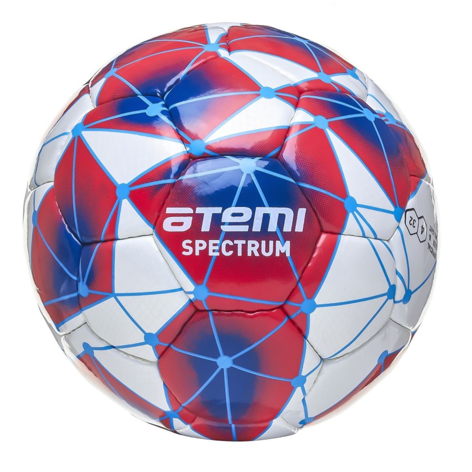 Футбольный мяч Atemi Spectrum размер 4 красный/синий/белый