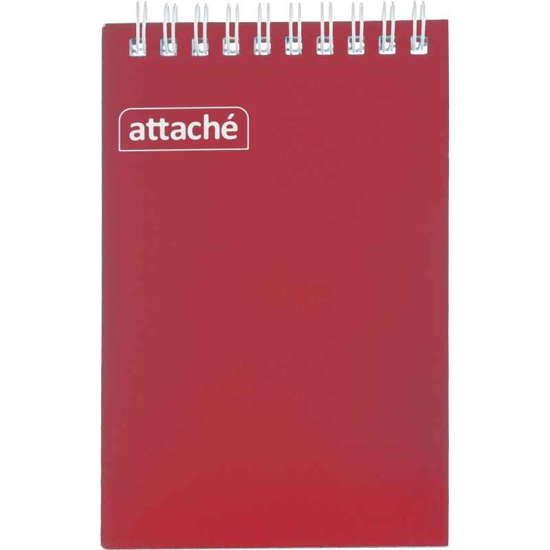 

Блокнот на спирали А6 60л. ATTACHE, бордо, блок 60г, обложка 215г, (5шт.)