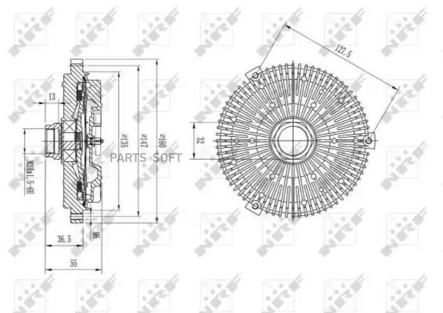 

Nrf 49590 Муфта Вентилятора Audi A4/A6, Vw Passat 2.5Tdi 97> NRF 49590