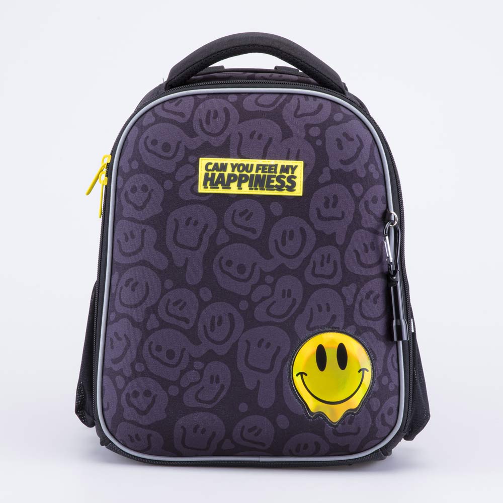 Рюкзак школьный детский Котофей 02704313-40, черный, выс35 см