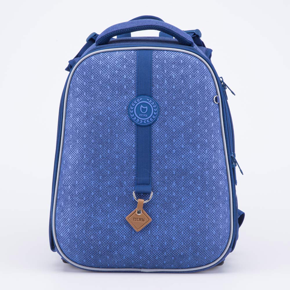 Рюкзак школьный детский Котофей 02704321-40, синий, выс 37 см