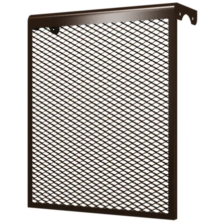 фото Экран декоративный металлический на радиатор 6-и секционный, коричневый, эра