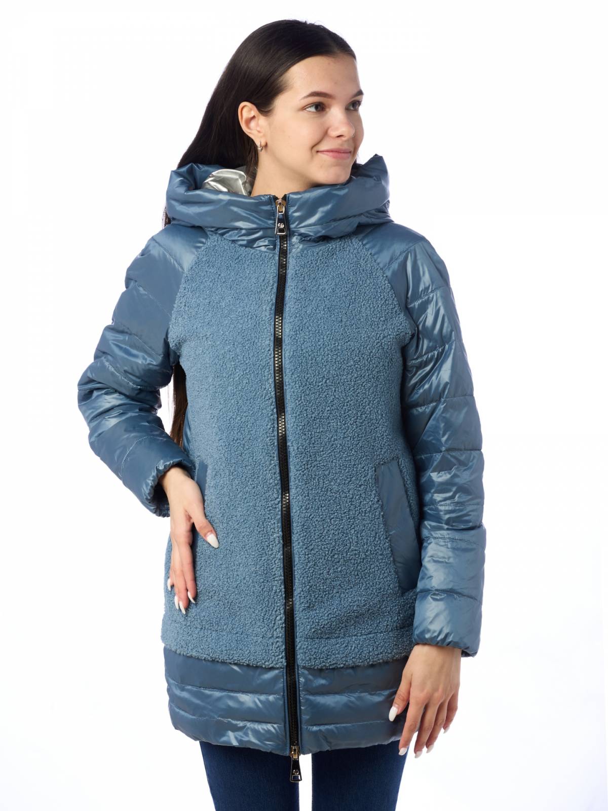 Куртка женская EVACANA 4003 синяя 48 RU