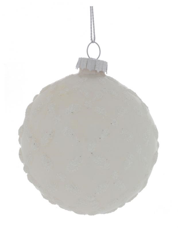 

Шар на ель Цветочная нежность 8 см белый 1 шт.