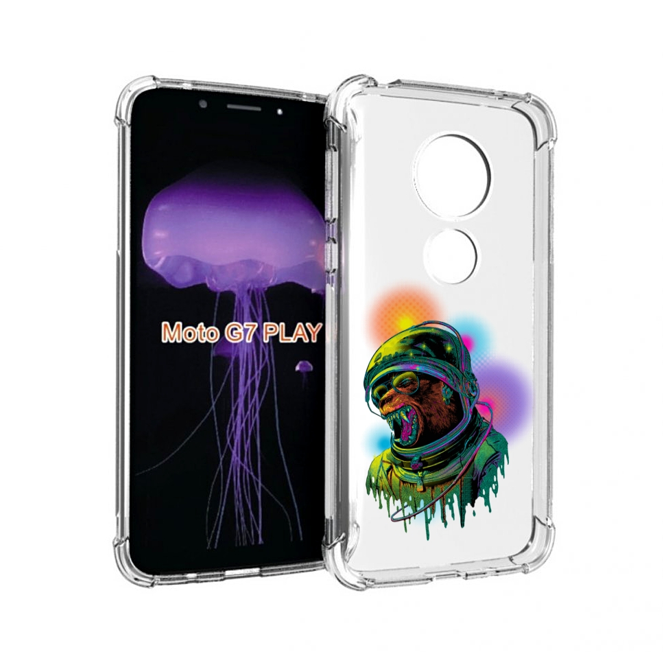 

Чехол MyPads медведь космонавт для Motorola Moto G7 Play, Прозрачный, Tocco
