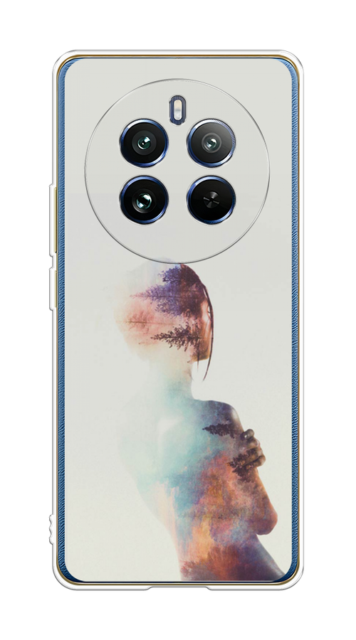 

Чехол на Realme 12 Pro/Realme 12 Pro Plus "Девушка-лес", Розовый;голубой;серый, 2516250-1