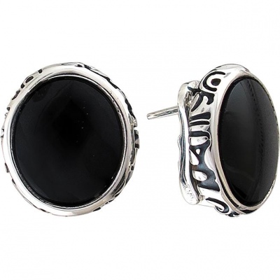 

Серьги из серебра с агатом Эстет 01С459641Ч-1, 01С459641Ч-1
