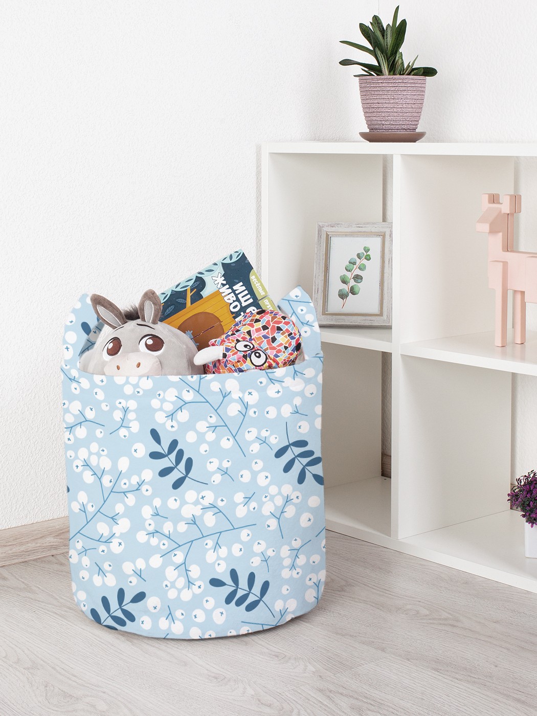 

Корзина для игрушек JoyArty 35x35 см toba_380810_S, Голубой