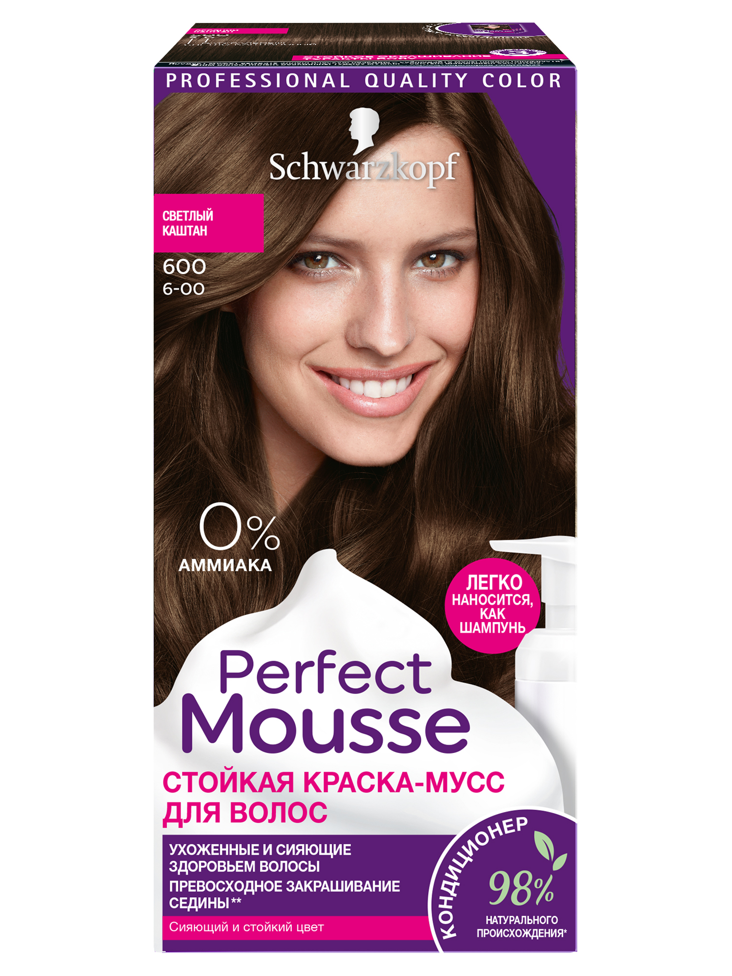 фото Стойкая краска-мусс perfect mousse для укладки волос, 600 92,5 мл