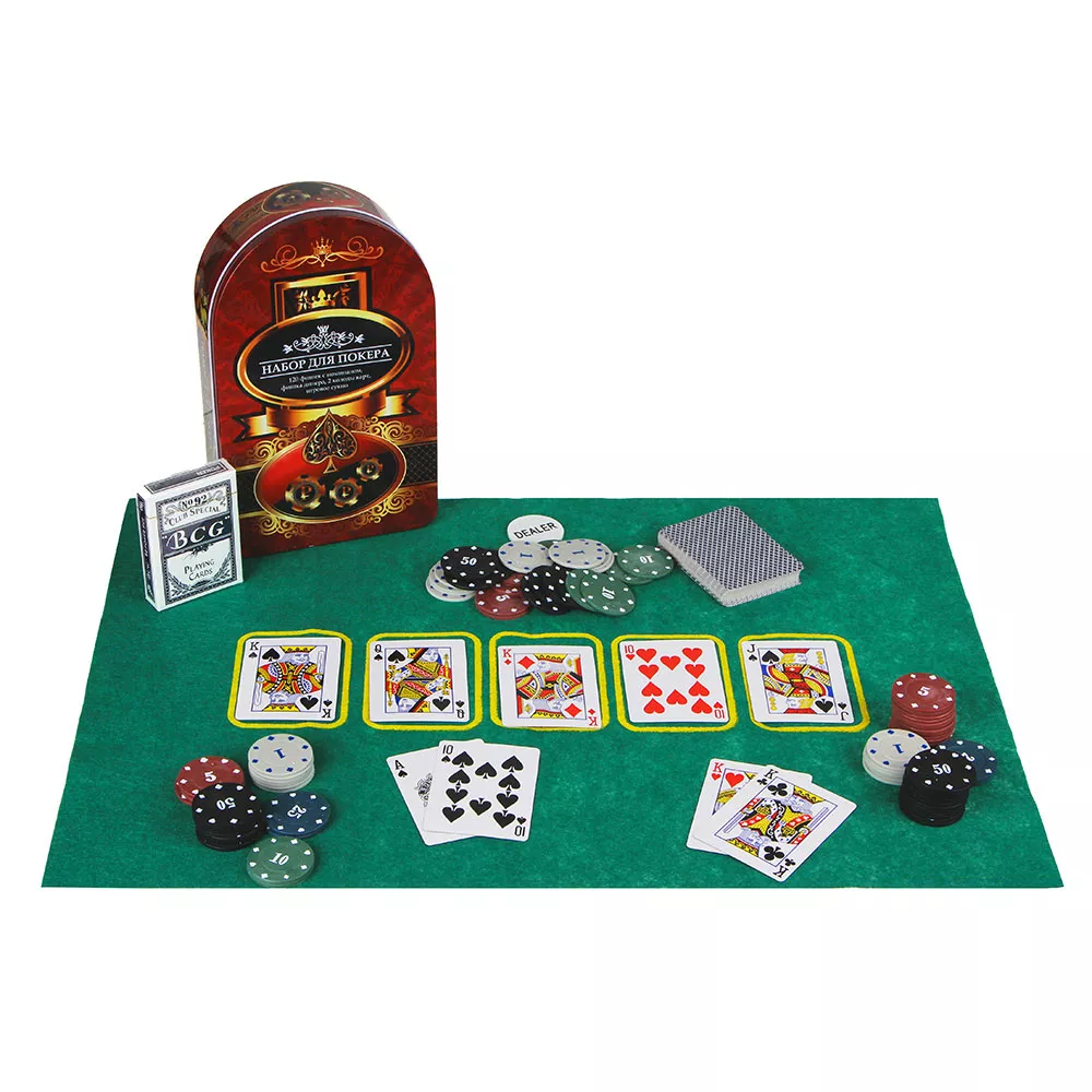 фото Набор для покера ldgames 341-004 в жестяном боксе 24х15 см пластик металл