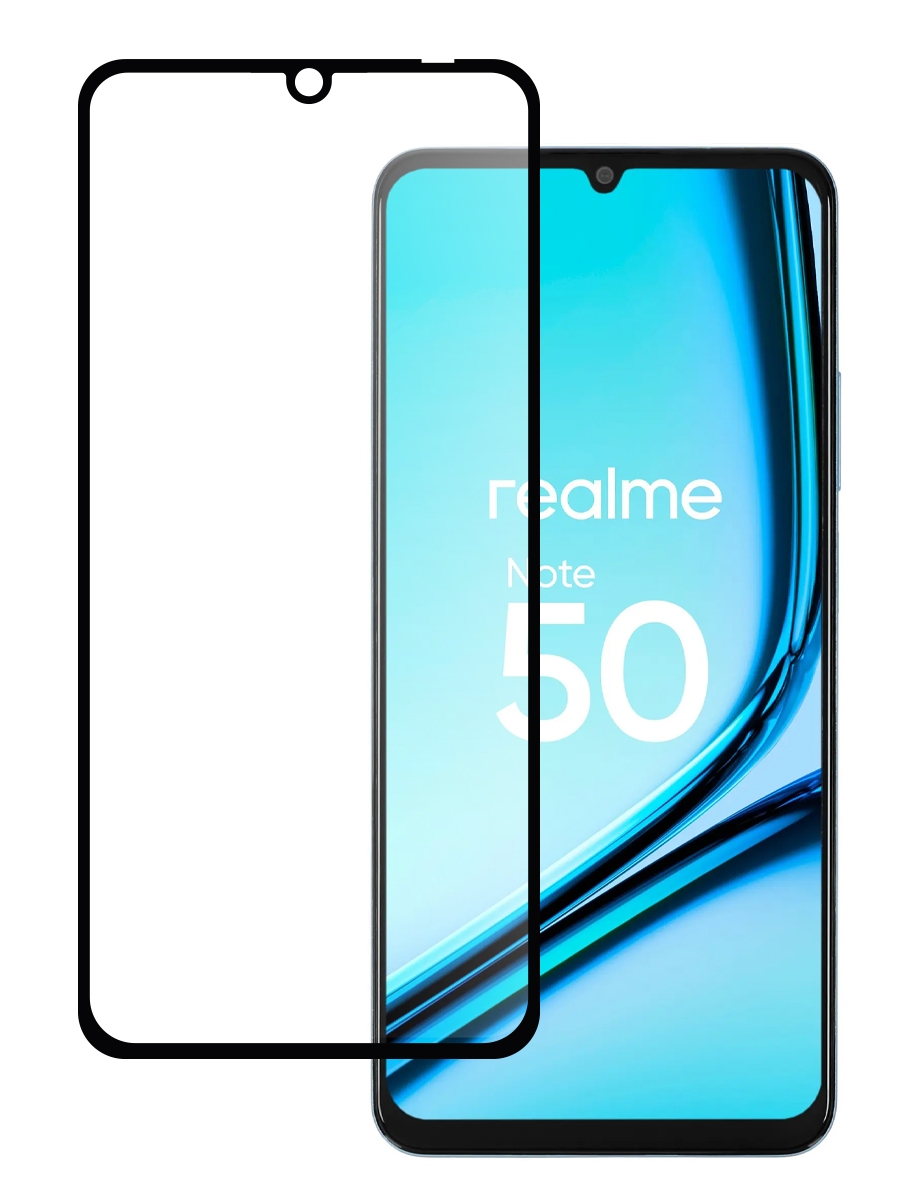 

Защитное стекло PERO Full Glue для Realme Note 50 (Черный)