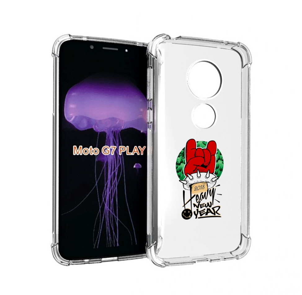 

Чехол MyPads Гангстер новый год для Motorola Moto G7 Play, Прозрачный, Tocco