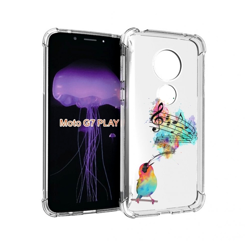 

Чехол MyPads певчая птичка для Motorola Moto G7 Play, Прозрачный, Tocco