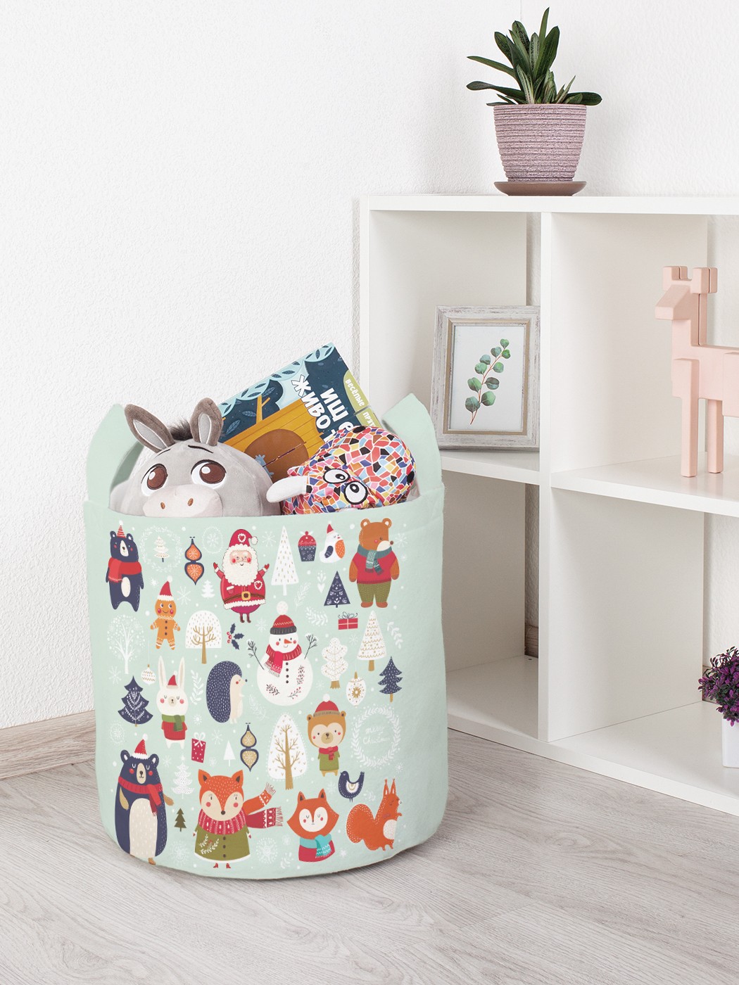 

Корзина для игрушек JoyArty 35x35 см toba_380868_S, Голубой