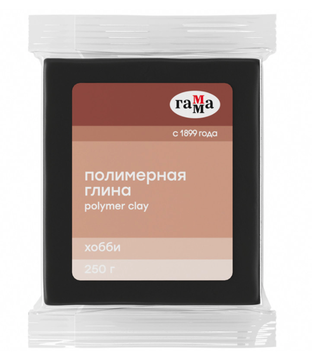 

Полимерная глина Хобби, 250 грамм (черная), Черный