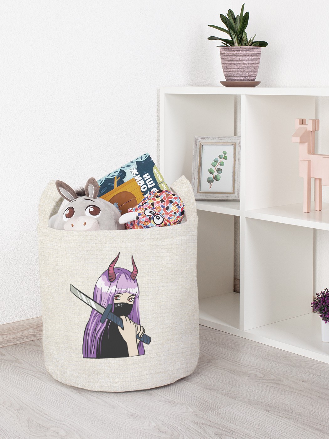 

Корзина для игрушек JoyArty 35x35 см toba_385258_S, Бежевый