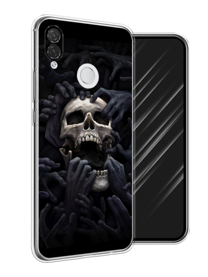 

Чехол Awog на Huawei P Smart Plus "Череп 29", Черный;серый, 68250-9