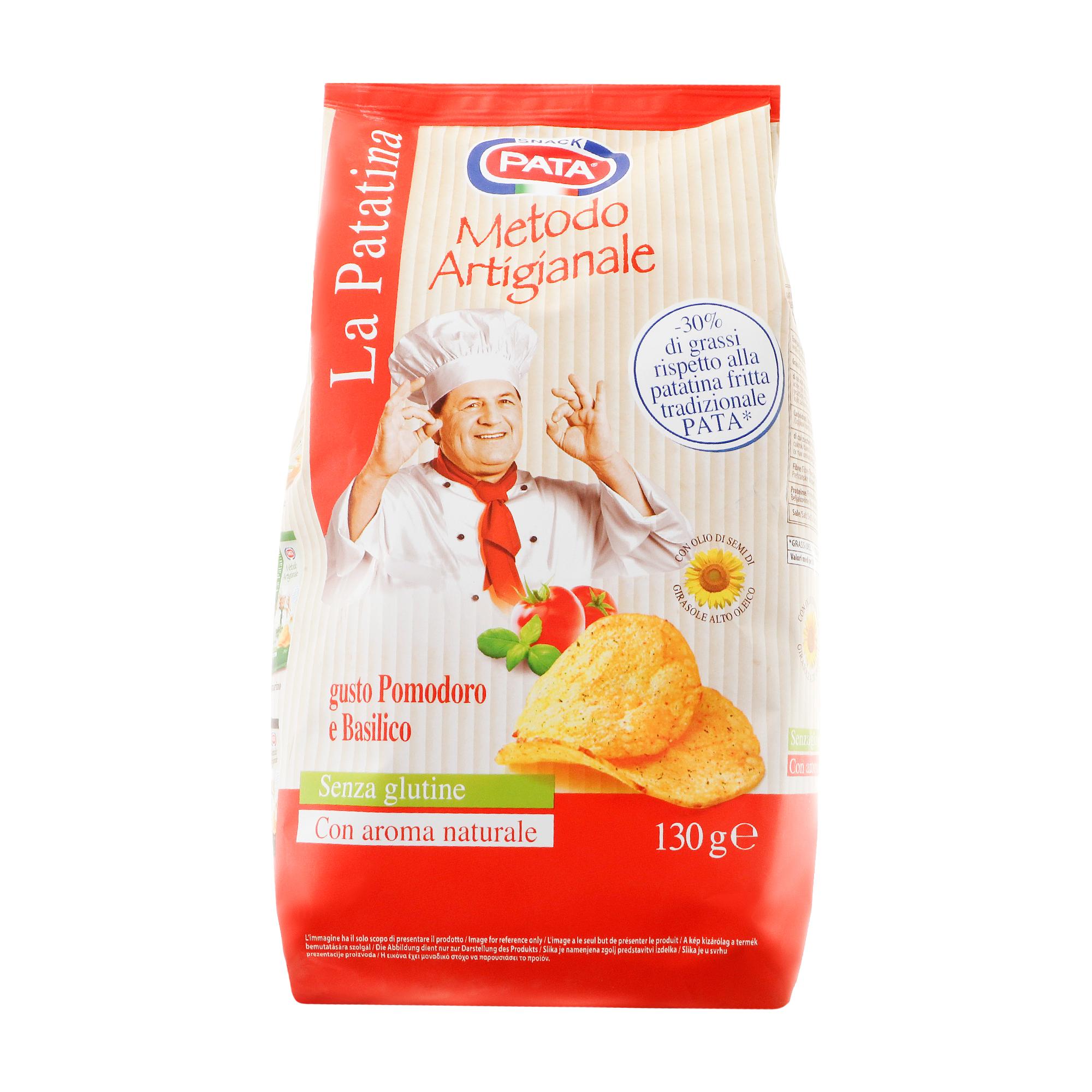 

Чипсы картофельные Pata со вкусом томата и базилика 130 г