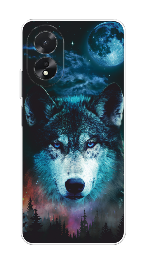 

Чехол на Oppo A38/A18 "Лунный волк", Бирюзовый;розовый;синий, 2515350-1