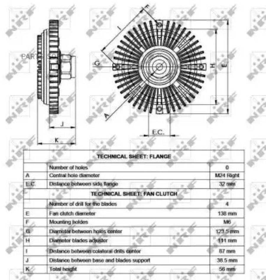 

NRF Вискомуфта вентилятора