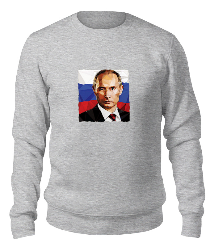 

Свитшот унисекс Printio Putin серый L, Putin