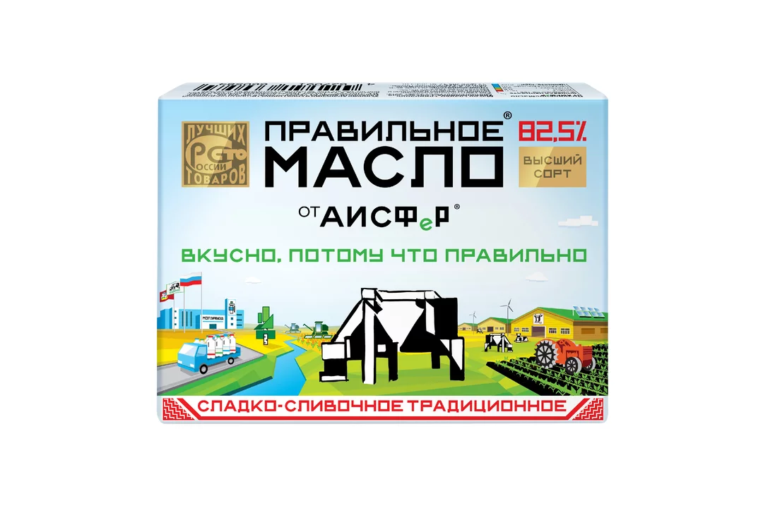 Сладкосливочное масло Правильное Масло Традиционное 82,5% БЗМЖ 180 г