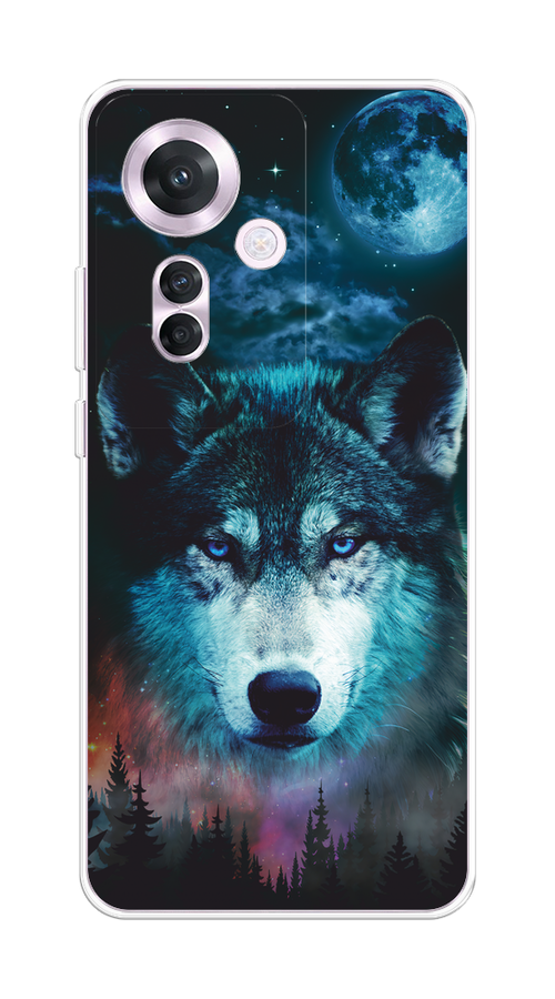 

Чехол на Oppo Reno 11F "Лунный волк", Бирюзовый;розовый;синий, 2516650-1