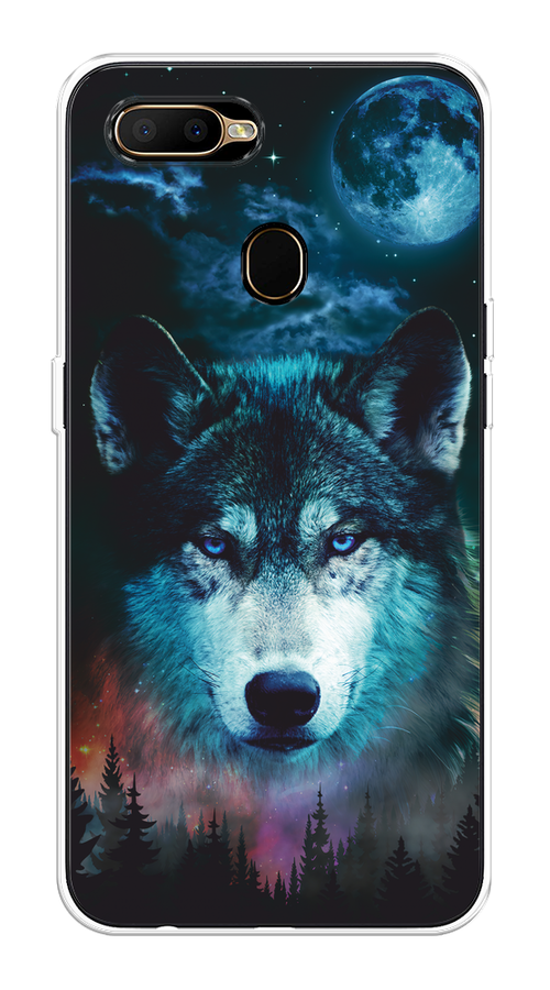 

Чехол на Oppo A5s "Лунный волк", Бирюзовый;розовый;синий, 252350-1