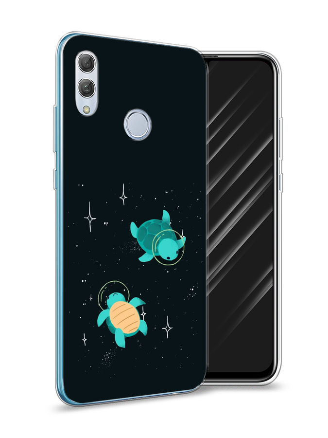 

Чехол Awog на Honor 10 Lite "Черепашки космонавты", Черный;синий, 67550-4