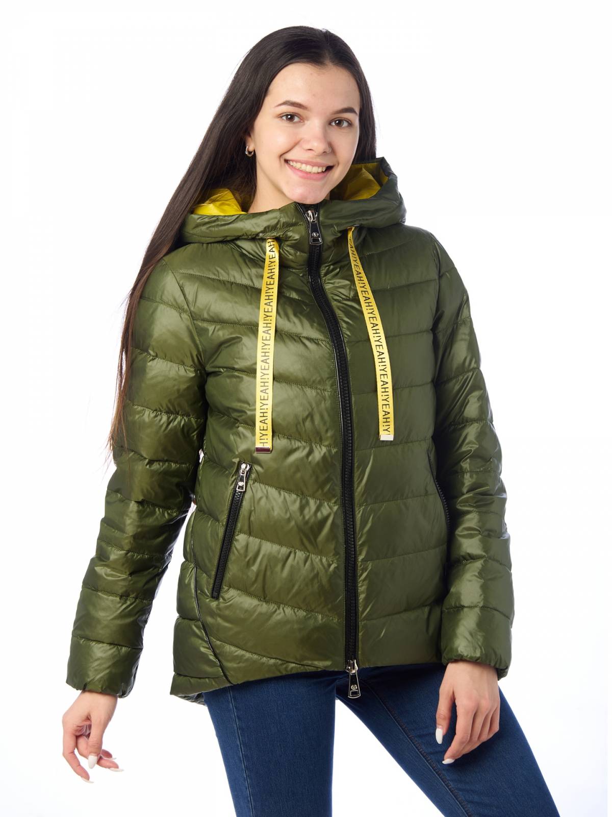 Куртка женская EVACANA 4002 зеленая 42 RU