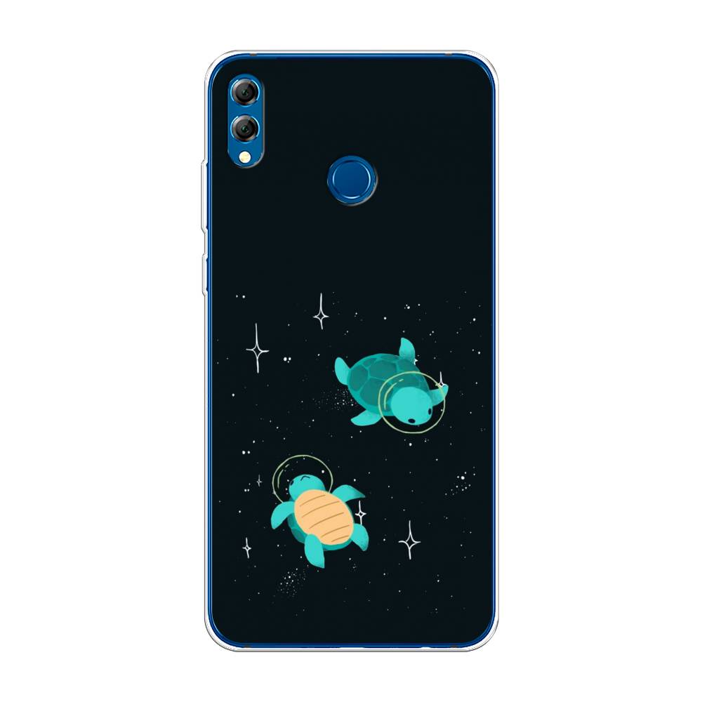 

Чехол Awog на Honor 8X Max "Черепашки космонавты", Черный;синий, 66550-4