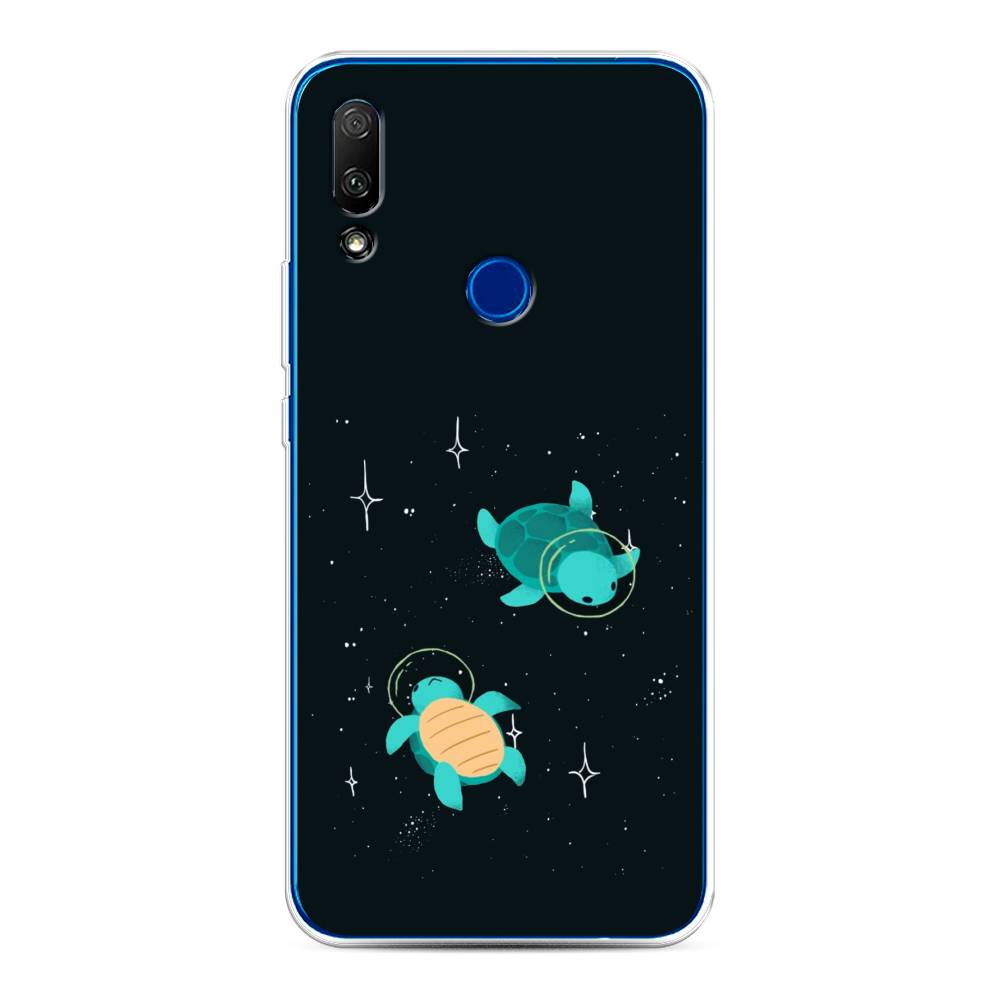 

Чехол Awog на Honor 9X "Черепашки космонавты", Черный;синий, 69950-4