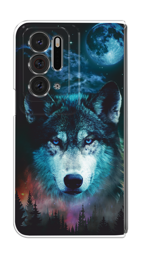 

Чехол на Oppo Find N "Лунный волк", Бирюзовый;розовый;синий, 259650-1