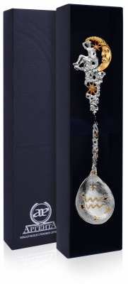 

Ложка "Зодиак-Водолей" из серебра с позолотой