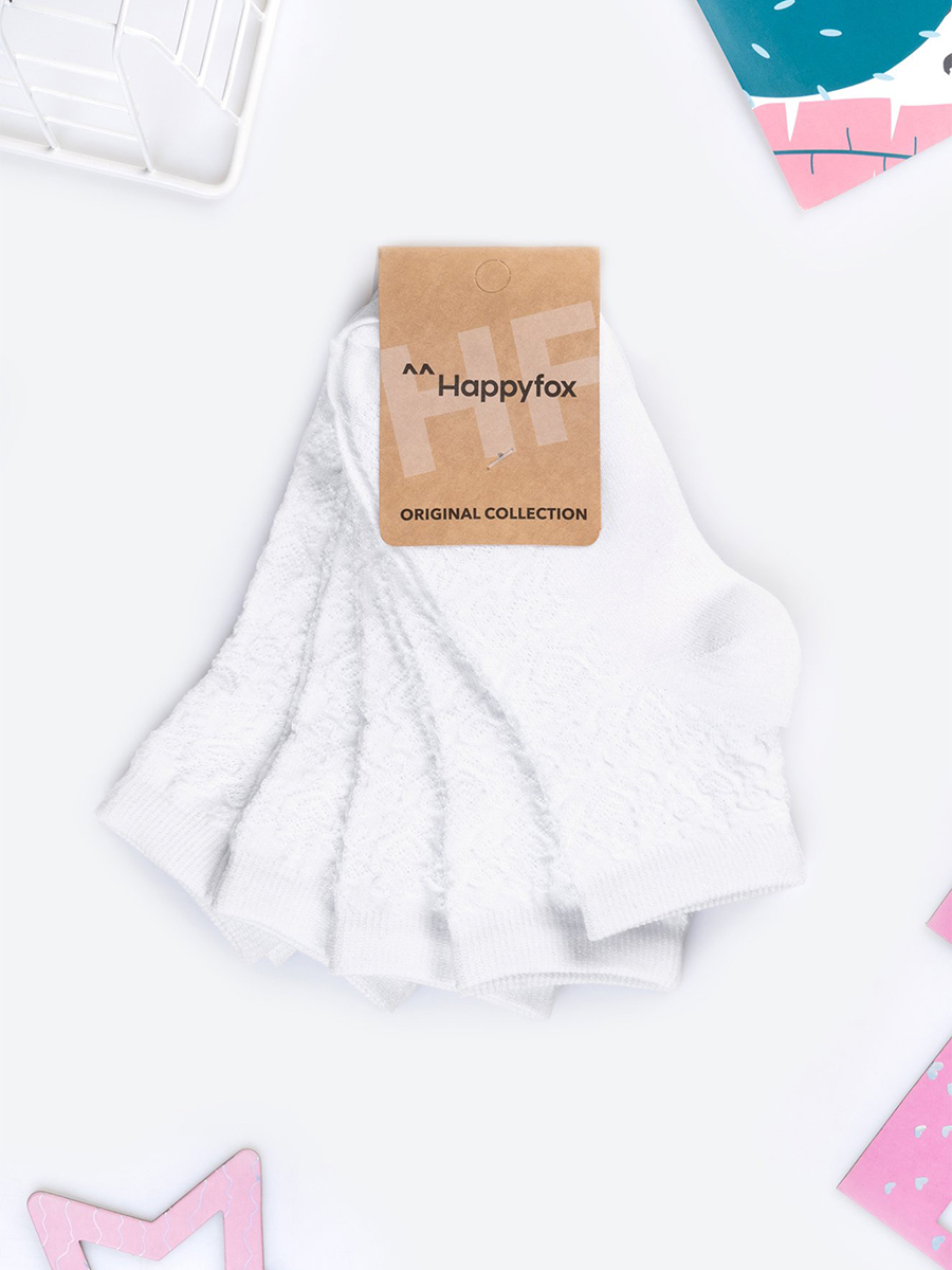 

Носки детские Happyfox ажурные HFN115N белый 18-20 набор 5 шт, HFN115N
