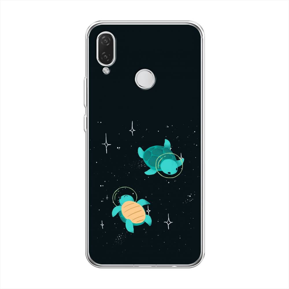 

Чехол Awog на Huawei Nova 3i "Черепашки космонавты", Черный;синий, 68350-4