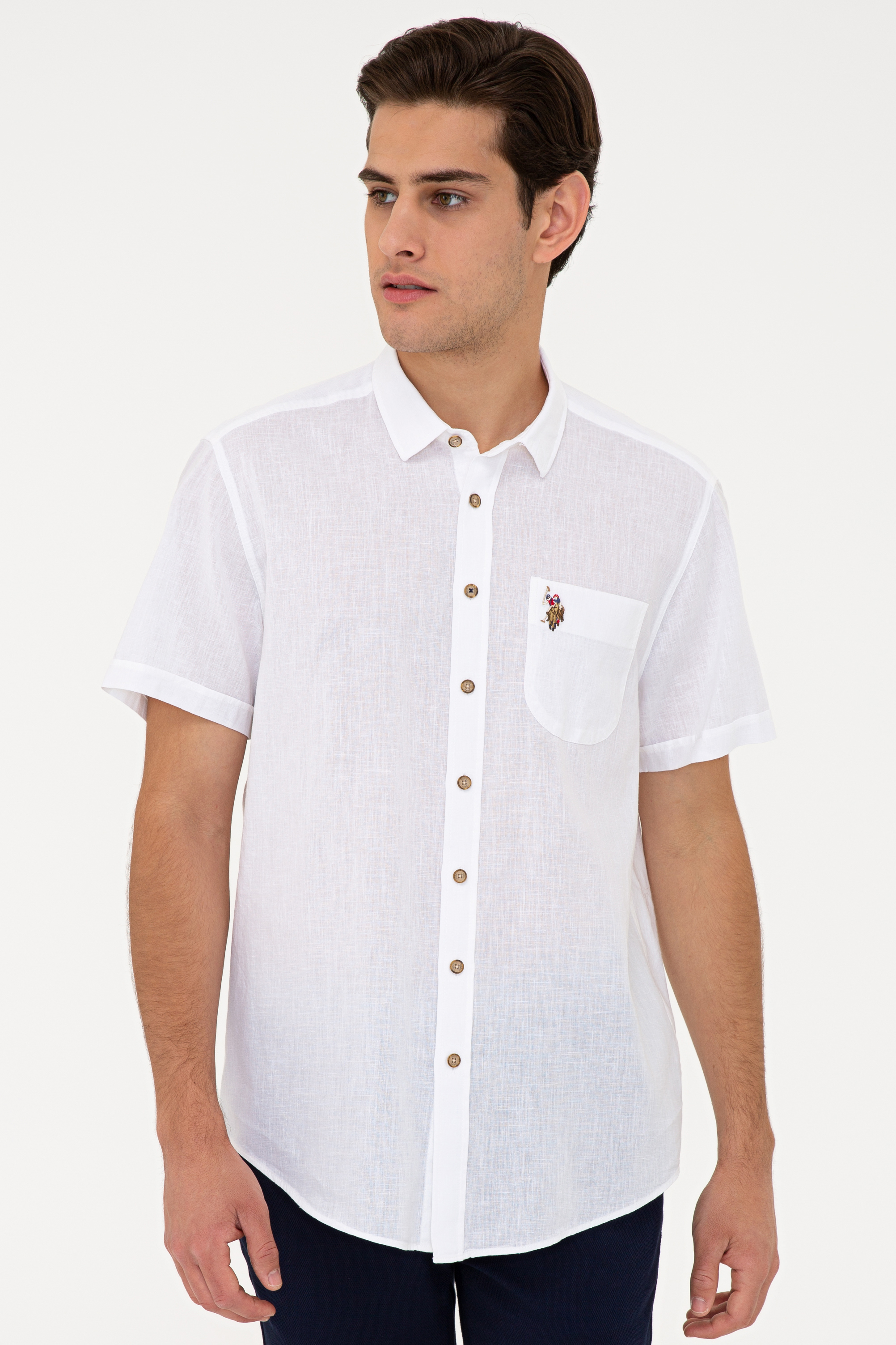

Рубашка мужская U.S. POLO Assn. G081SZ0040ELFY021Y белая L, G081SZ0040ELFY021Y