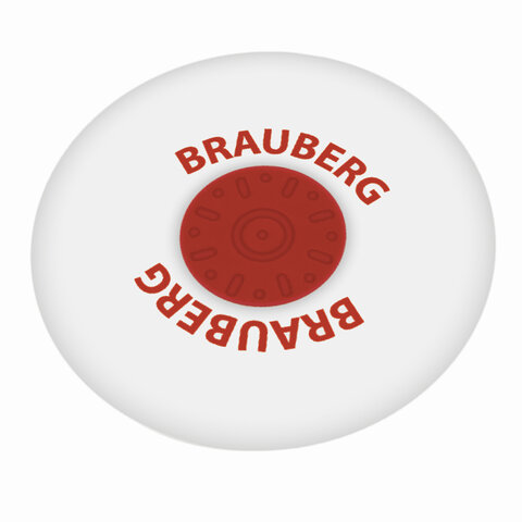 

Ластик Brauberg Energy, 30х30х8 мм, белый, круглый, красный, 222472, 48 шт