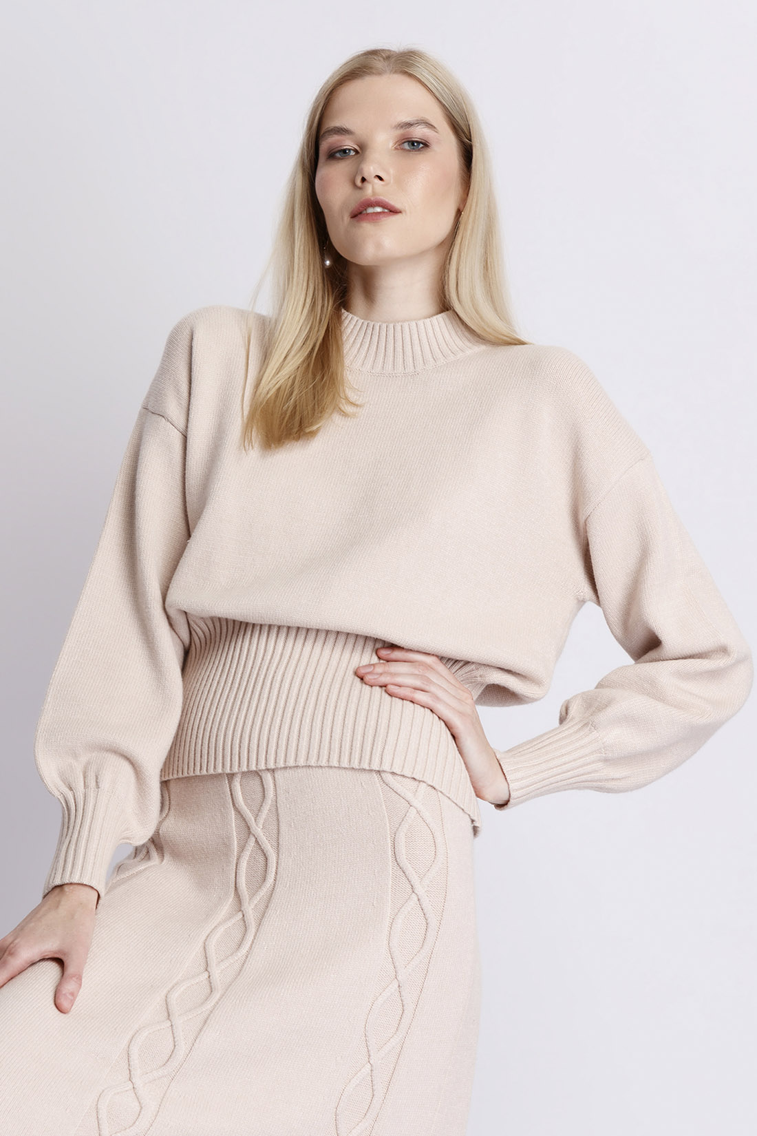 

Джемпер женский Baon B1322589 бежевый 2XL, B1322589