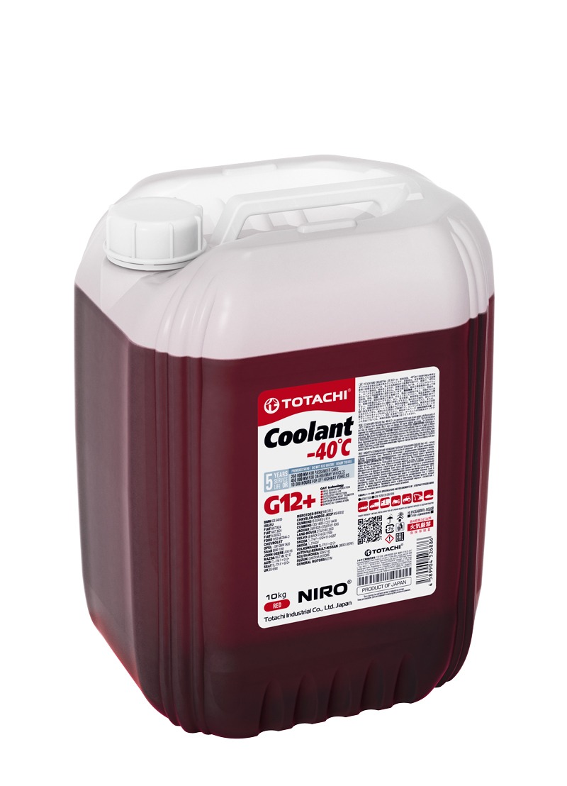 

Антифриз "Niro" Coolant Red (-40°с) G12 (10 Кг) Красный TOTACHI арт. 43110