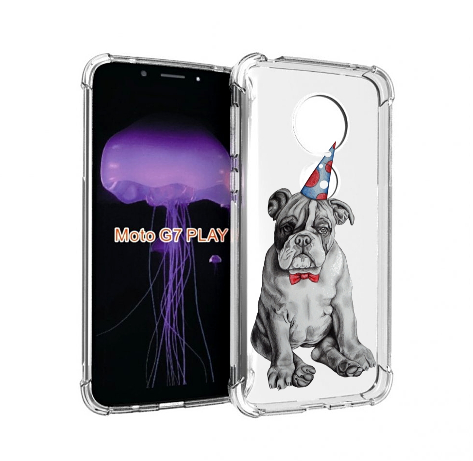 

Чехол MyPads праздничный щенок для Motorola Moto G7 Play, Прозрачный, Tocco