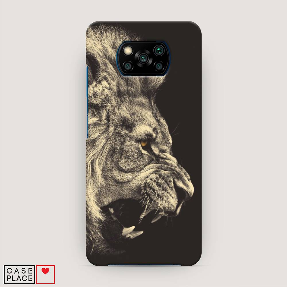 

Пластиковый чехол "Львиный рык 2" на Xiaomi Poco X3 NFC, 39220-1