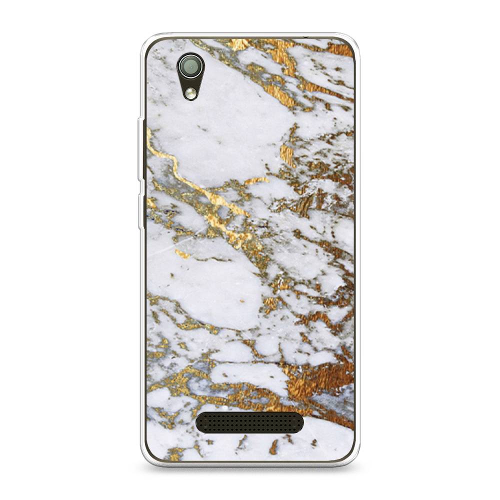 фото Силиконовый чехол "белый мрамор" на zte blade x3 awog